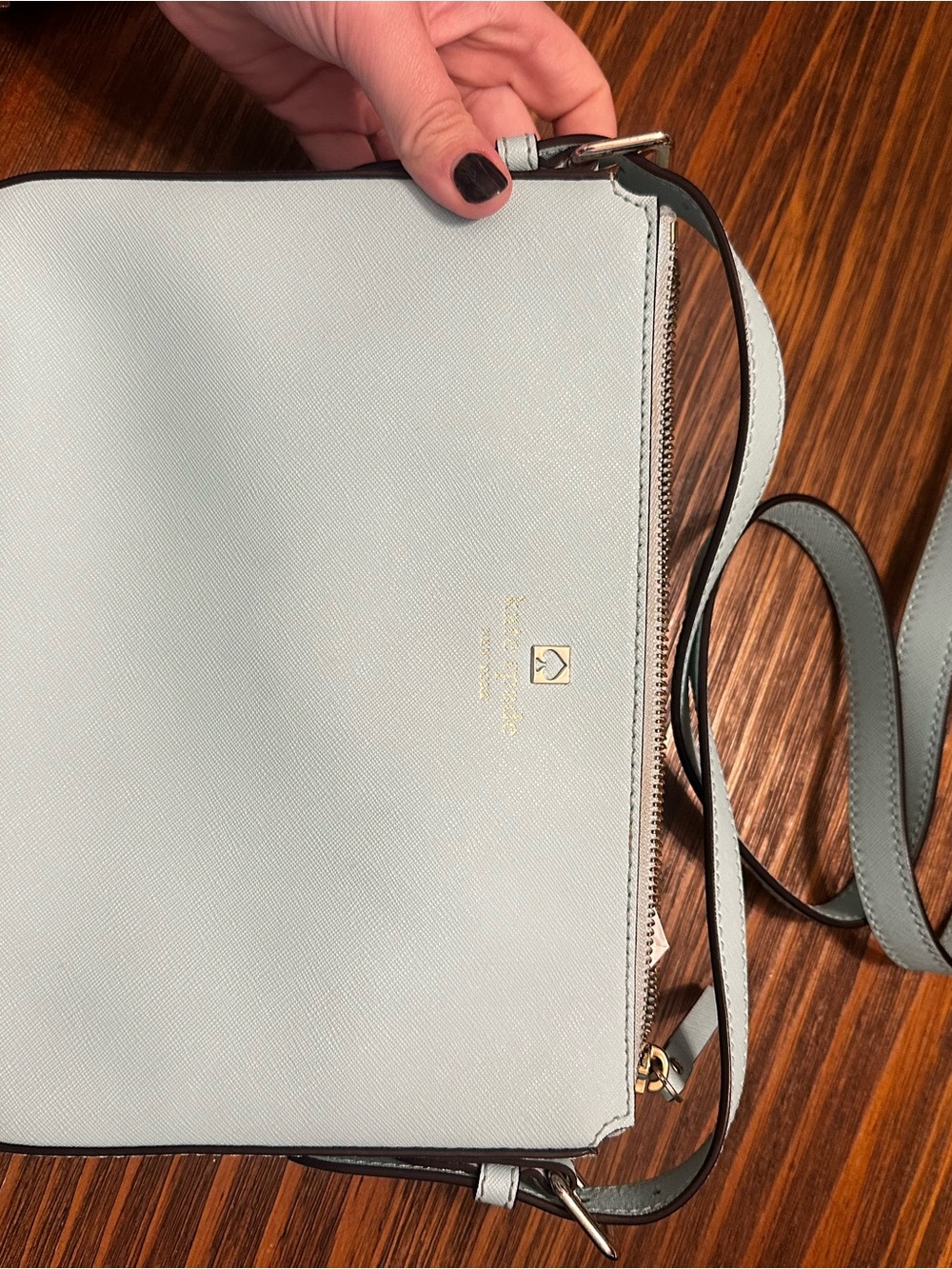 kate spade Powder Blue Saffiano Crossbody Bag